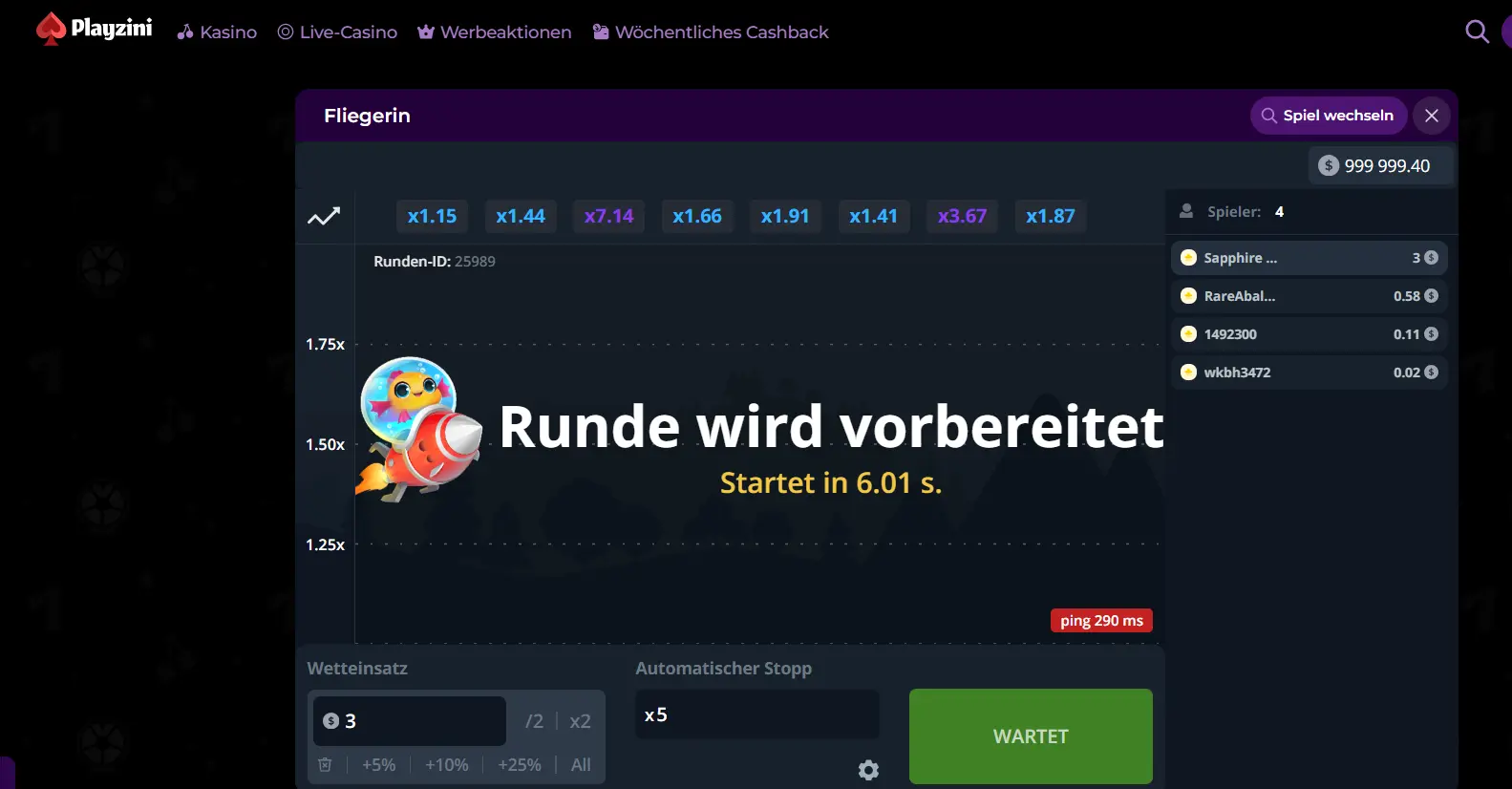 playzini casino fliegerin spiele